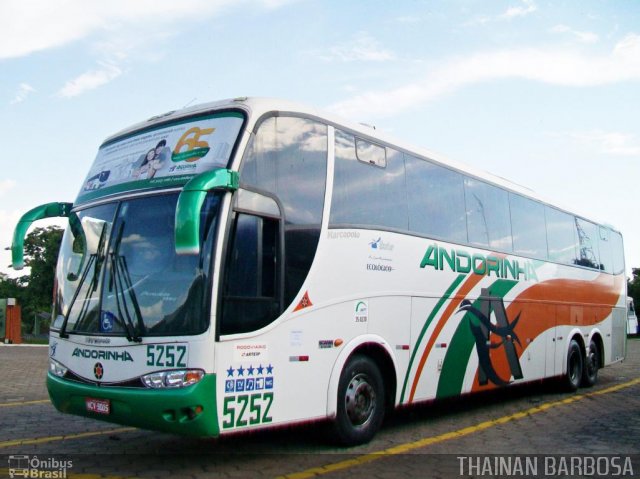 Empresa de Transportes Andorinha 5252 na cidade de Presidente Prudente, São Paulo, Brasil, por Thainan de França Barbosa. ID da foto: 2261290.