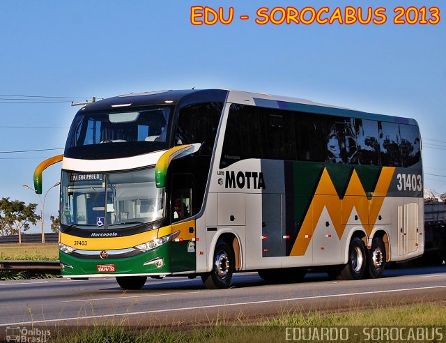 Viação Motta 31403 na cidade de Mairinque, São Paulo, Brasil, por EDUARDO - SOROCABUS. Número da foto: #2260354.