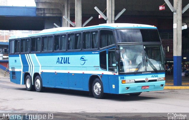 Expresso Azul 209 na cidade de Porto Alegre, Rio Grande do Sul, Brasil, por Adems  Equipe 19. Número da foto: #2262528.