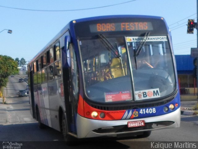 Radial Transporte Coletivo 41.408 na cidade de Itaquaquecetuba, São Paulo, Brasil, por Kaique Martins. Número da foto: #2261671.