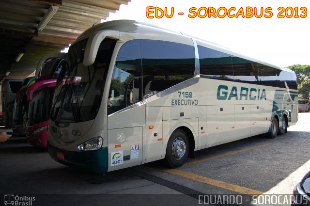 Viação Garcia 7159 na cidade de São Paulo, São Paulo, Brasil, por EDUARDO - SOROCABUS. Número da foto: #2264553.