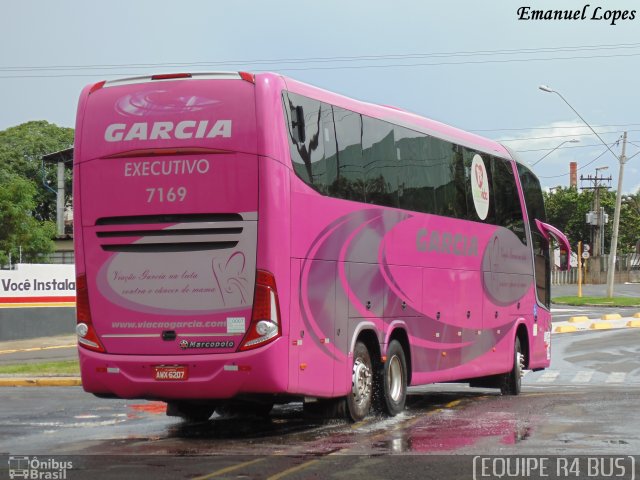 Viação Garcia 7169 na cidade de Bauru, São Paulo, Brasil, por Emanuel Corrêa Lopes. Número da foto: #2268191.