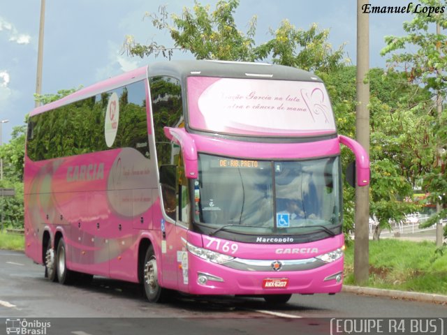 Viação Garcia 7169 na cidade de Bauru, São Paulo, Brasil, por Emanuel Corrêa Lopes. Número da foto: #2268187.