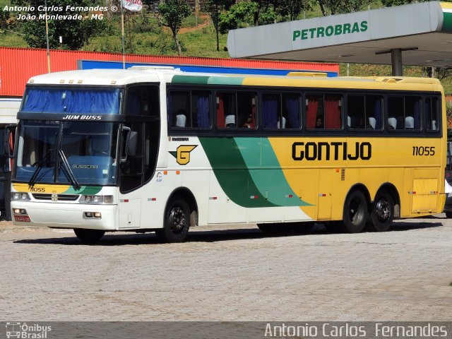 Empresa Gontijo de Transportes 11055 na cidade de João Monlevade, Minas Gerais, Brasil, por Antonio Carlos Fernandes. ID da foto: 2267563.