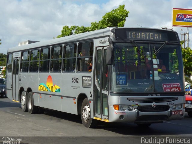 Viação Cidade de Maceió 5602 na cidade de Maceió, Alagoas, Brasil, por Rodrigo Fonseca. ID da foto: 2214963.