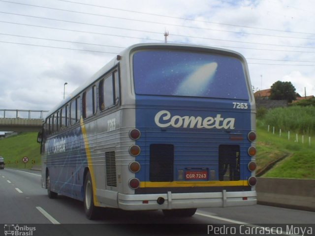 Viação Cometa 7263 na cidade de Jundiaí, São Paulo, Brasil, por Pedro Carrasco Moya. ID da foto: 2215313.