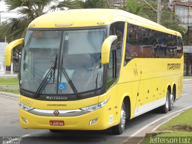 Viação Itapemirim 60021 na cidade de Vitória, Espírito Santo, Brasil, por J.  Luiz. Número da foto: #2214791.