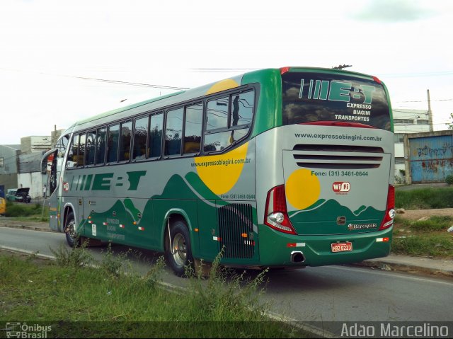 EBT - Expresso Biagini Transportes 8223 na cidade de Belo Horizonte, Minas Gerais, Brasil, por Adão Raimundo Marcelino. ID da foto: 2216044.