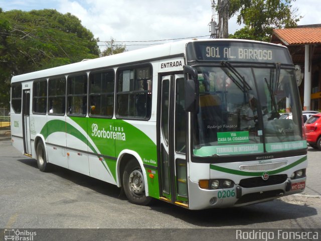 Empresa de Transporte Borborema 0206 na cidade de Campina Grande, Paraíba, Brasil, por Rodrigo Fonseca. ID da foto: 2270382.