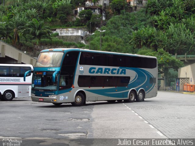 Viação Garcia 7224 na cidade de Santos, São Paulo, Brasil, por Julio Cesar Euzebio Alves. ID da foto: 2269783.