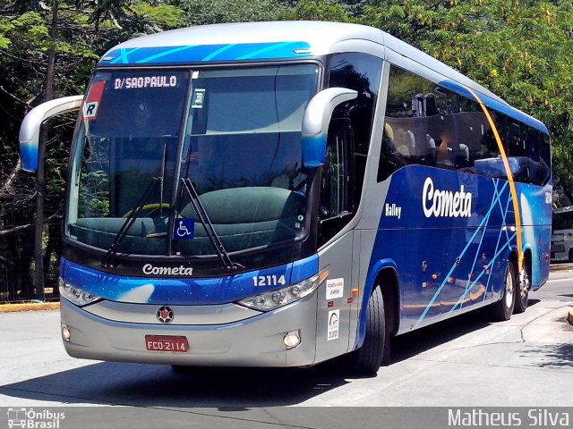Viação Cometa 12114 na cidade de São Paulo, São Paulo, Brasil, por Matheus Silva. Número da foto: #2268433.