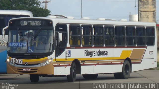 Viação Riograndense 1007 na cidade de Natal, Rio Grande do Norte, Brasil, por David Franklin. ID da foto: 2271207.