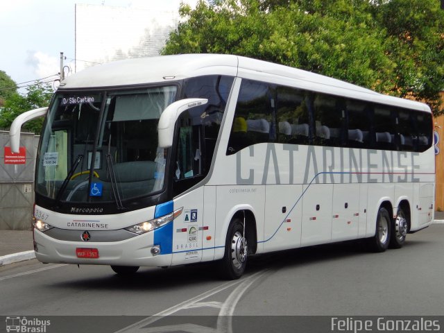 Auto Viação Catarinense 3367 na cidade de São Caetano do Sul, São Paulo, Brasil, por Felipe Gonzales. ID da foto: 2273068.