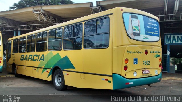 Viação Garcia 7602 na cidade de Mandaguaçu, Paraná, Brasil, por Ronaldo Diniz de Oliveira. ID da foto: 2272071.