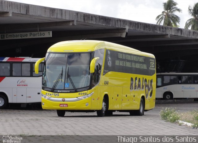 Expresso Real Bus 0240 na cidade de João Pessoa, Paraíba, Brasil, por Thiago Santos. Número da foto: #2217151.