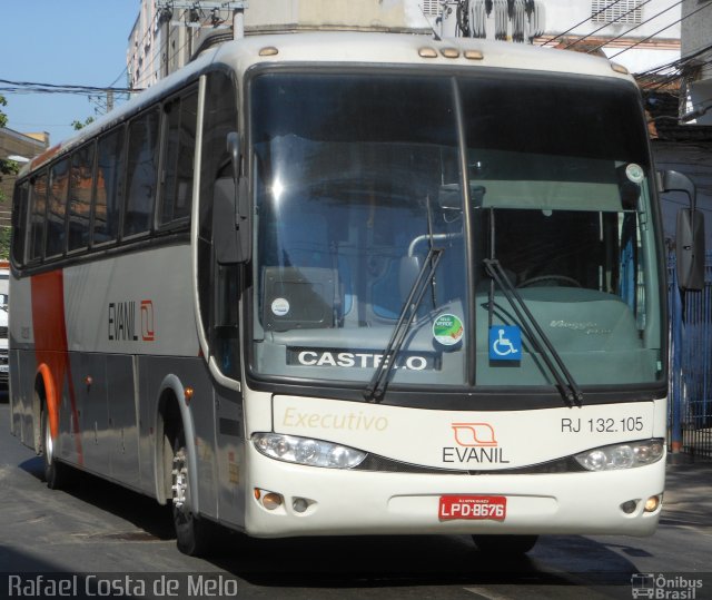 Evanil Transportes e Turismo RJ 132.105 na cidade de Rio de Janeiro, Rio de Janeiro, Brasil, por Rafael Costa de Melo. ID da foto: 2217040.