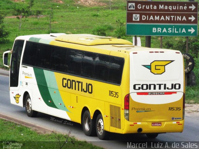 Empresa Gontijo de Transportes 11535 na cidade de Belo Horizonte, Minas Gerais, Brasil, por Marcel  Sales. ID da foto: 2216841.