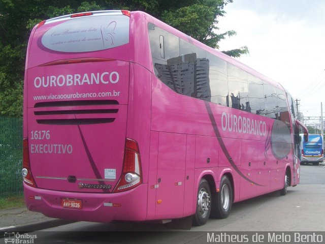 Viação Ouro Branco 16176 na cidade de São Paulo, São Paulo, Brasil, por Matheus de Melo Bento. Número da foto: #2218068.