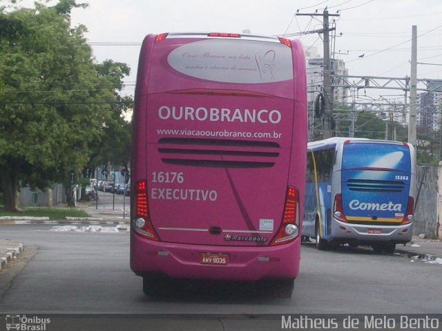 Viação Ouro Branco 16176 na cidade de São Paulo, São Paulo, Brasil, por Matheus de Melo Bento. ID da foto: 2218064.