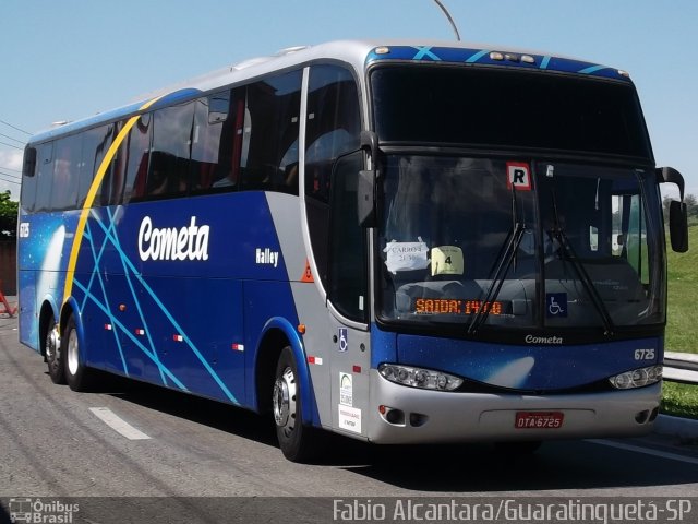 Viação Cometa 6725 na cidade de Aparecida, São Paulo, Brasil, por Fabio Alcantara. ID da foto: 2218369.