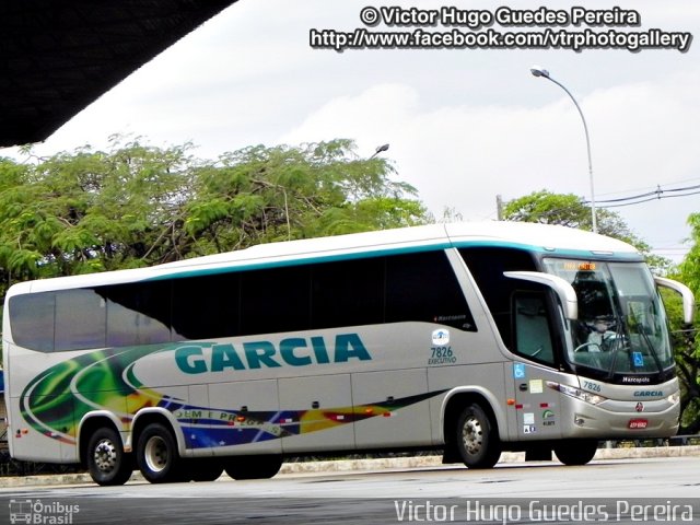 Viação Garcia 7826 na cidade de Maringá, Paraná, Brasil, por Victor Hugo Guedes Pereira. Número da foto: #2218512.