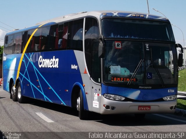 Viação Cometa 6704 na cidade de Aparecida, São Paulo, Brasil, por Fabio Alcantara. ID da foto: 2218362.