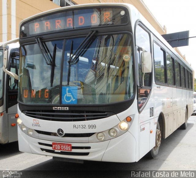 Evanil Transportes e Turismo RJ 132.999 na cidade de Rio de Janeiro, Rio de Janeiro, Brasil, por Rafael Costa de Melo. Número da foto: #2220210.