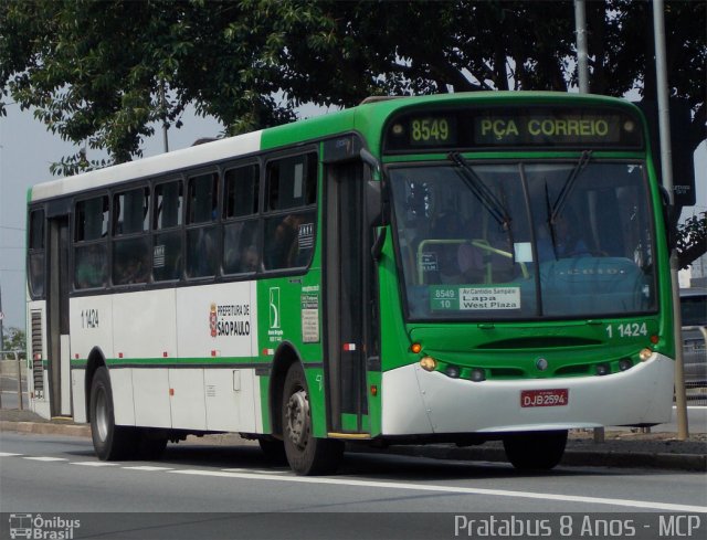 Viação Santa Brígida 1 1424 na cidade de São Paulo, São Paulo, Brasil, por Cristiano Soares da Silva. Número da foto: #2222641.