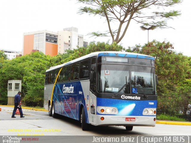 Viação Cometa 7699 na cidade de São Paulo, São Paulo, Brasil, por Jerônimo Diniz. Número da foto: #2221313.