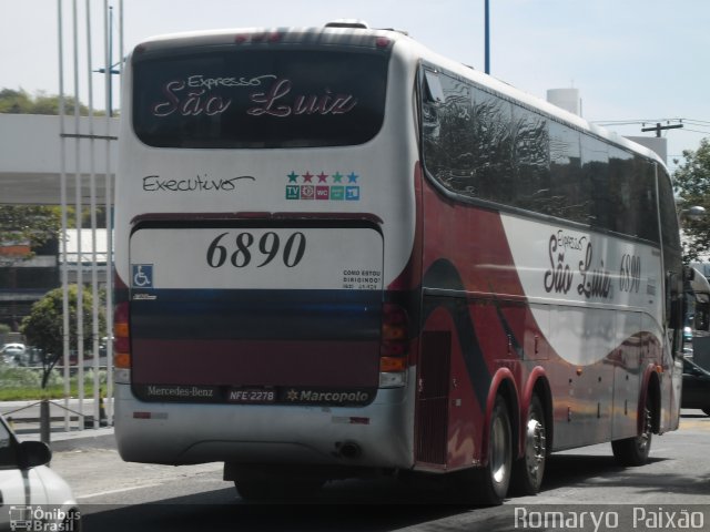 Expresso São Luiz 6890 na cidade de Salvador, Bahia, Brasil, por Romaryo  Paixão. Número da foto: #2222332.