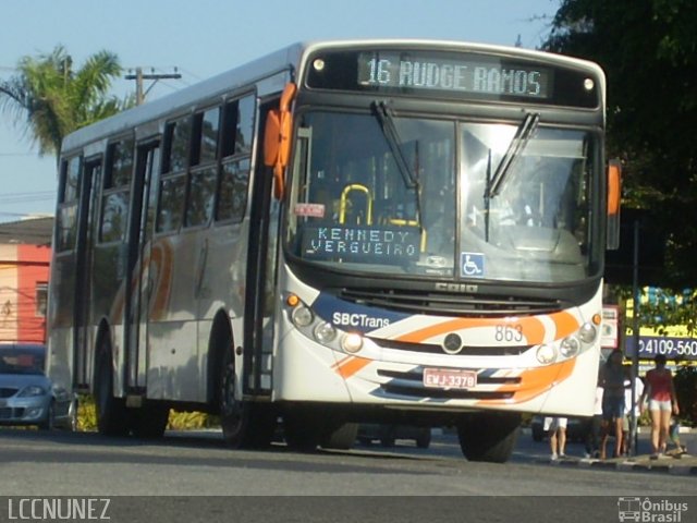 SBC Trans 863 na cidade de São Bernardo do Campo, São Paulo, Brasil, por Luis Nunez. Número da foto: #2222039.