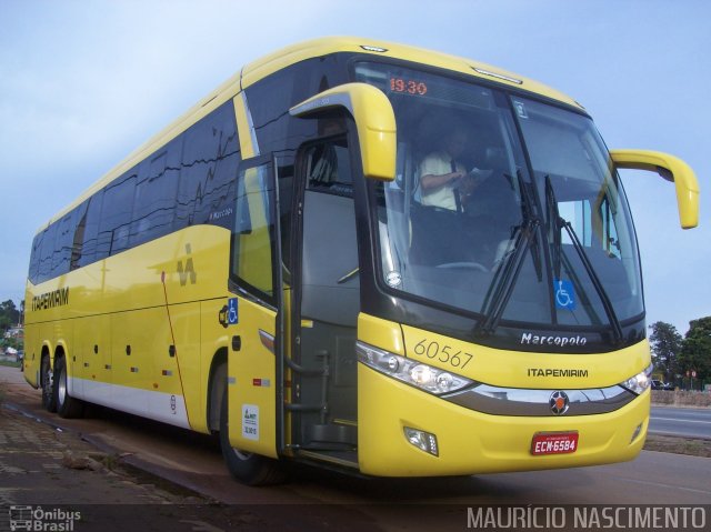 Viação Itapemirim 60567 na cidade de Belo Horizonte, Minas Gerais, Brasil, por Maurício Nascimento. Número da foto: #2222017.