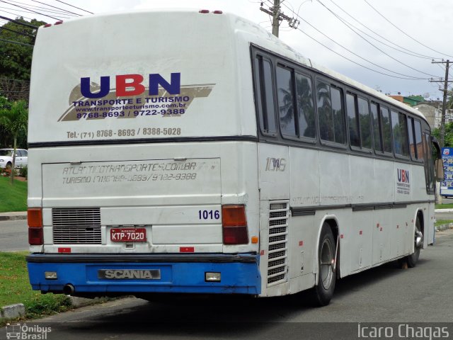 UBN Transporte e Turismo 1016 na cidade de Salvador, Bahia, Brasil, por Ícaro Chagas. Número da foto: #2222659.