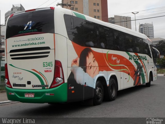 Empresa de Transportes Andorinha 6345 na cidade de São Paulo, São Paulo, Brasil, por Wagner Lima. Número da foto: #2222001.