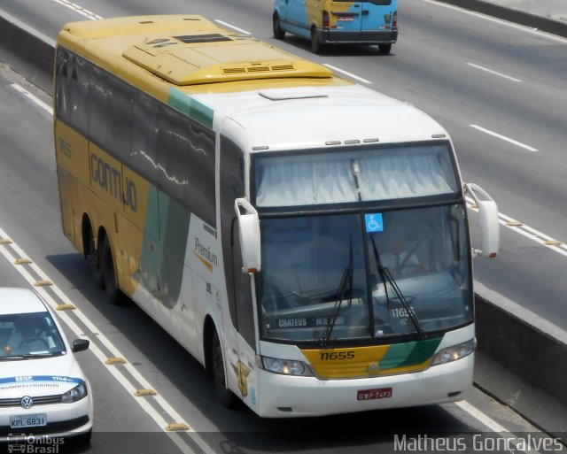 Empresa Gontijo de Transportes 11655 na cidade de Rio de Janeiro, Rio de Janeiro, Brasil, por Matheus Gonçalves. ID da foto: 2224616.