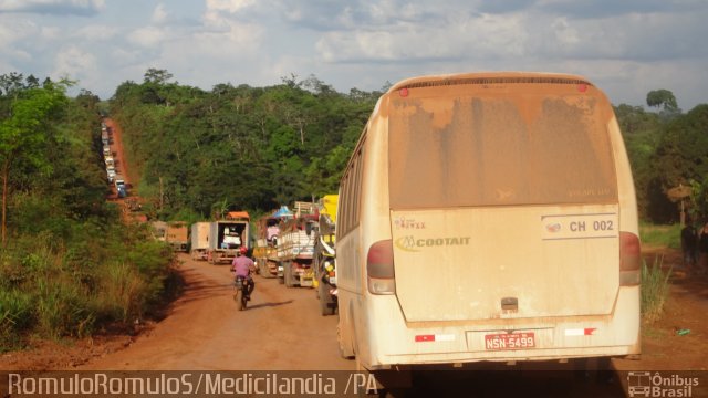 COOTAIT - Cooperativa de Transporte Rodoviário de Passageiros CH 002 na cidade de Medicilândia, Pará, Brasil, por Romulo de Oliveira Clementino. ID da foto: 2225073.