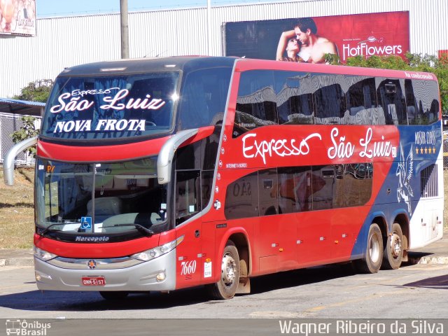 Expresso São Luiz 7660 na cidade de Goiânia, Goiás, Brasil, por Wagner Ribeiro da Silva. Número da foto: #2224963.
