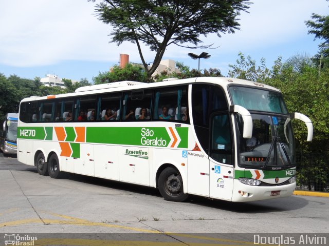 Cia. São Geraldo de Viação 14270 na cidade de São Paulo, São Paulo, Brasil, por Douglas Alvim. ID da foto: 1578522.