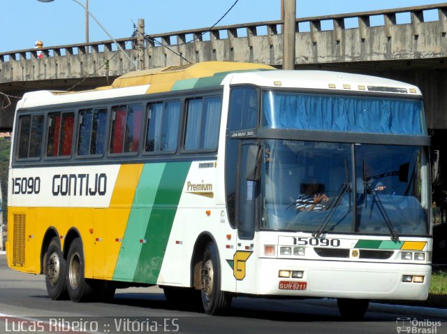 Empresa Gontijo de Transportes 15090 na cidade de Vitória, Espírito Santo, Brasil, por Lucas Ribeiro de Souza Ferreira. ID da foto: 1577397.