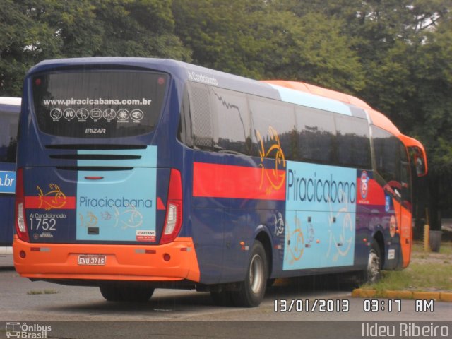 Viação Piracicabana 1752 na cidade de São Paulo, São Paulo, Brasil, por Ildeu Ribeiro. Número da foto: #1577493.
