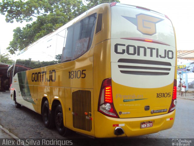 Empresa Gontijo de Transportes 18105 na cidade de Nanuque, Minas Gerais, Brasil, por Alex da Silva Rodrigues. Número da foto: #1597936.