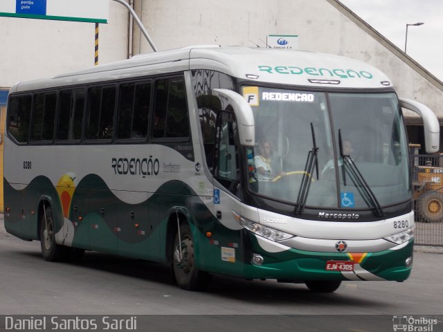 Redenção Turismo 8280 na cidade de Santos, São Paulo, Brasil, por Daniel Santos Sardi. Número da foto: #1597479.
