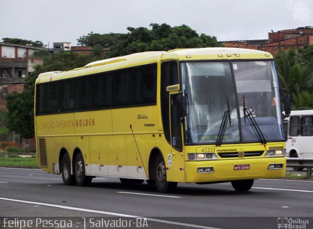 Viação Itapemirim 45333 na cidade de Salvador, Bahia, Brasil, por Felipe Pessoa de Albuquerque. ID da foto: 1597764.