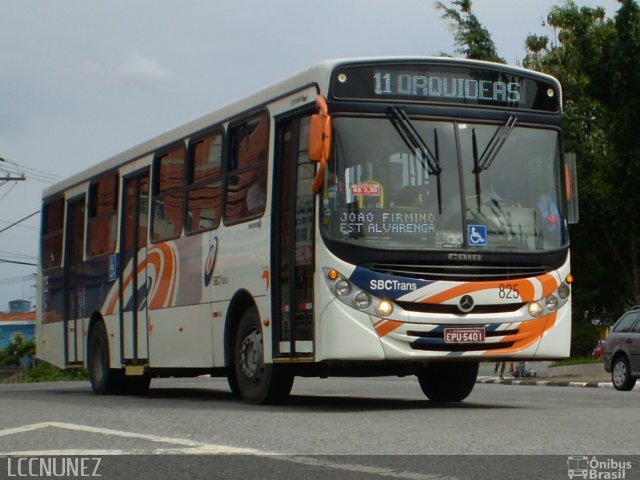 SBC Trans 825 na cidade de São Bernardo do Campo, São Paulo, Brasil, por Luis Nunez. ID da foto: 1599906.