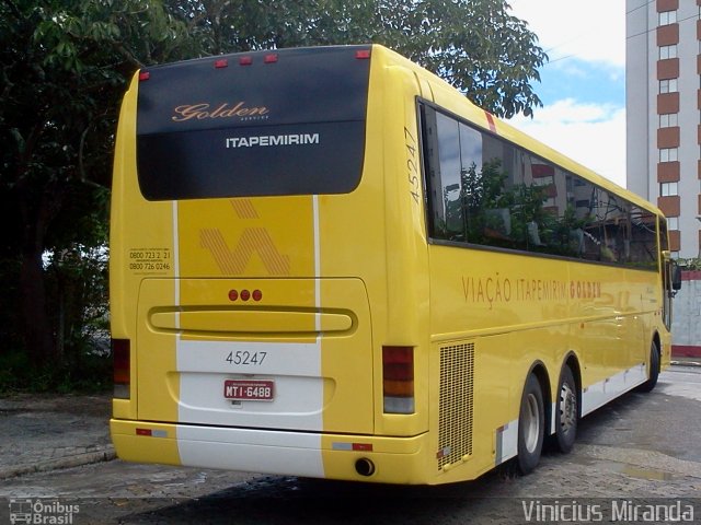 Viação Itapemirim 45247 na cidade de São José dos Campos, São Paulo, Brasil, por Vinicius Miranda. Número da foto: #1598613.