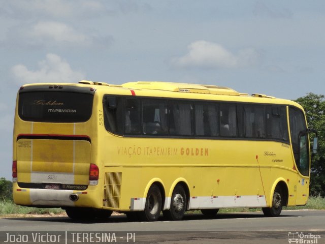 Viação Itapemirim 5531 na cidade de Teresina, Piauí, Brasil, por João Victor. ID da foto: 1602246.