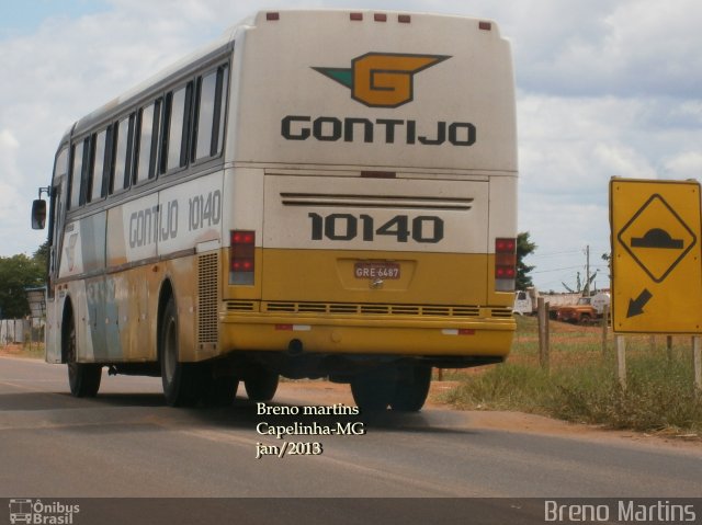 Empresa Gontijo de Transportes 10140 na cidade de Capelinha, Minas Gerais, Brasil, por Breno Martins. ID da foto: 1601250.