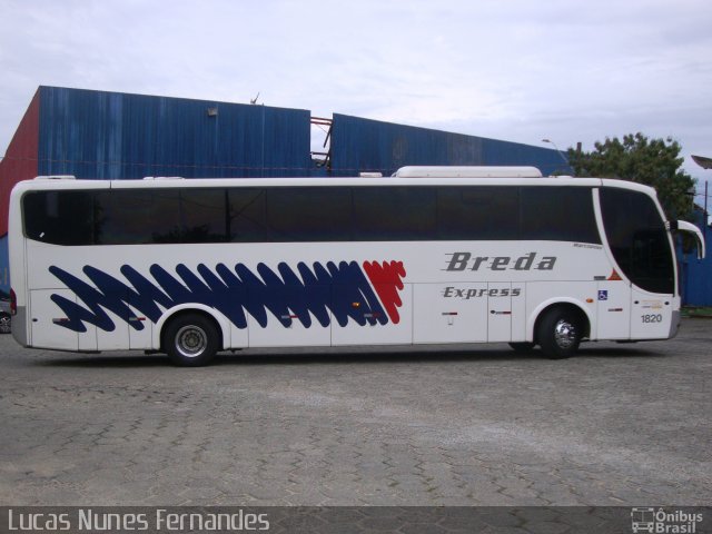 Breda Transportes e Serviços 1820 na cidade de Mongaguá, São Paulo, Brasil, por Lucas Nunes Fernandes. Número da foto: #1604229.
