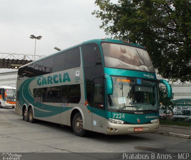 Viação Garcia 7224 na cidade de São Paulo, São Paulo, Brasil, por Cristiano Soares da Silva. ID da foto: 1603639.