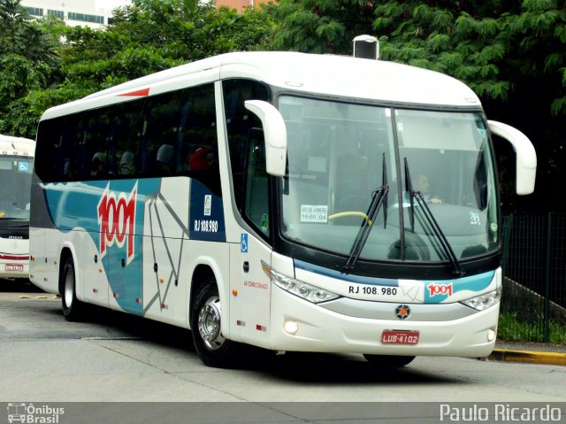 Auto Viação 1001 RJ 108.980 na cidade de São Paulo, São Paulo, Brasil, por Paulo Ricardo. ID da foto: 1609546.